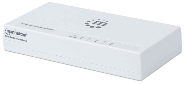 Intellinet Manhattan Switch 5-Port Gigabit Ethernet, Plastic 560696