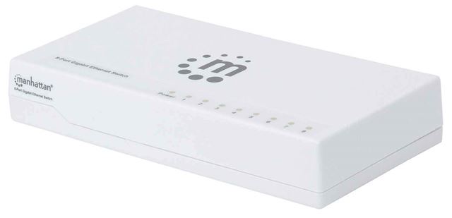 Intellinet Manhattan Switch 8-Port Gigabit Ethernet, Plastic