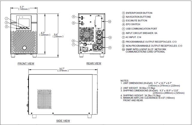 Vertiv UPS 1000VA/900W TOWER - EDGE-1000IMT