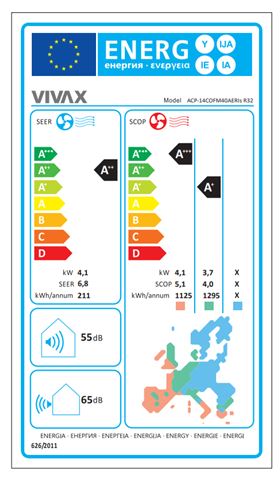 Vivax COOL, klima ur.multi, ACP-14COFM40AERIs R32, spolj.