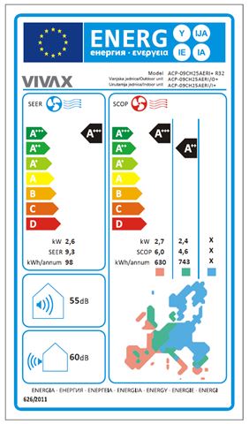 Vivax COOL, klima uređaji, ACP-09CH25AERI+ R32 SREBRNA