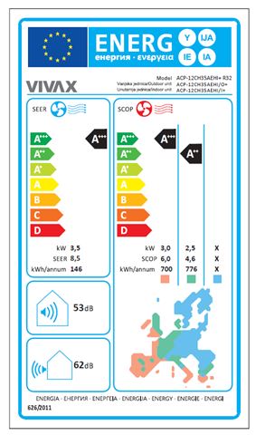 Vivax COOL, klima uređaji, ACP-12CH35AEHI+ R32 ZLATNA