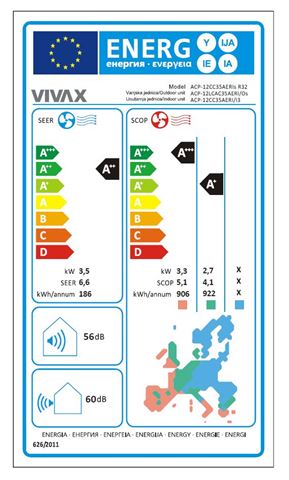 Vivax VIVAX COOL, klima ur.komerc., ACP-12CC35AERI+ R32