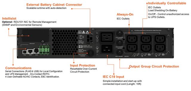 UPS Vertiv (ex. Emerson) 3kVA/3kW online, GXT5-3000IRT2UXLE