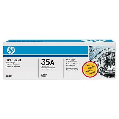 HP 35A Black Original LaserJet Toner Cartridge, CB435A