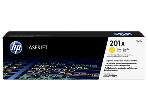 HP 201X Yellow LaserJet Toner Cartridge, CF402X