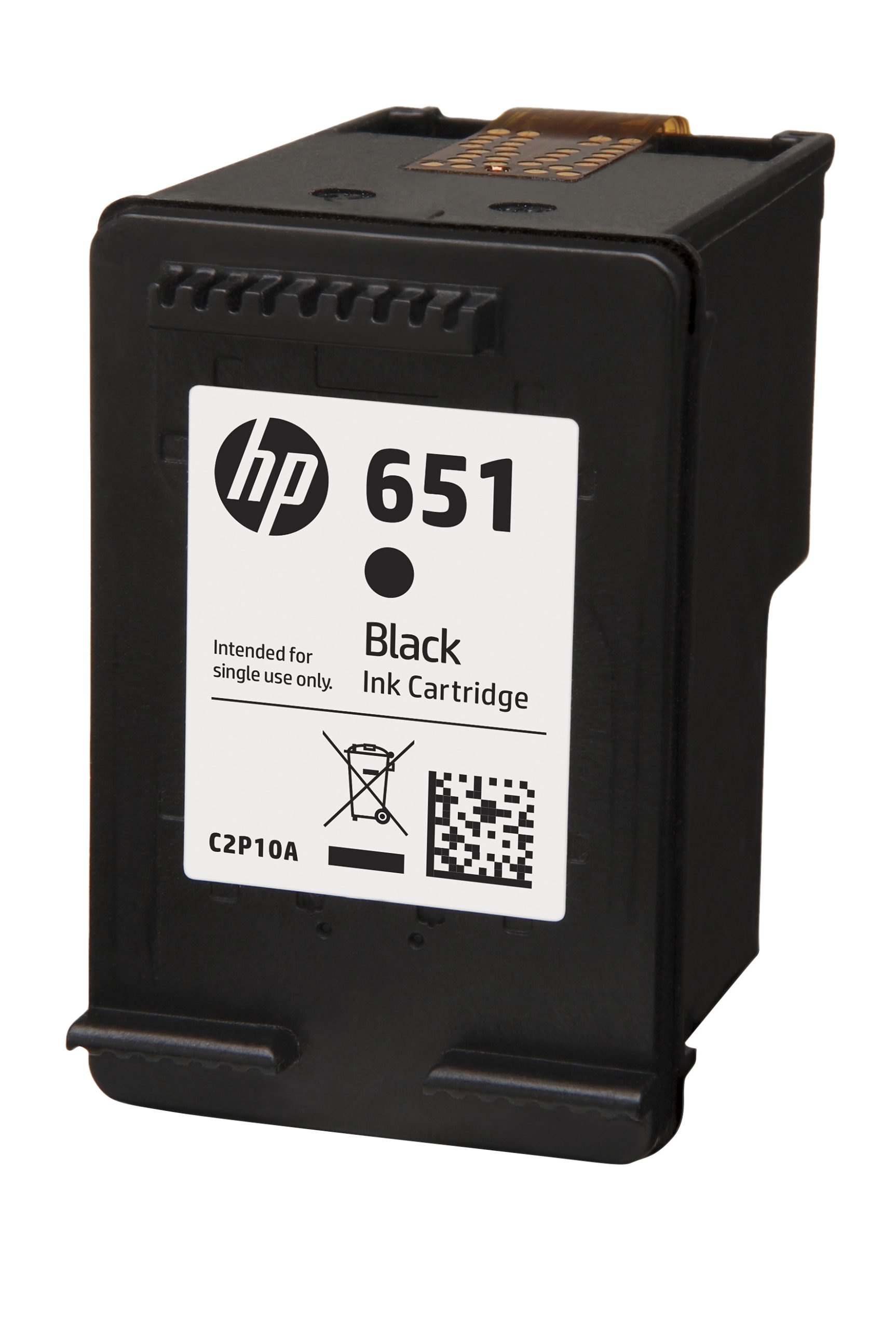 HP 651 Black Original Ink Advantage Cartridge, C2P10AE