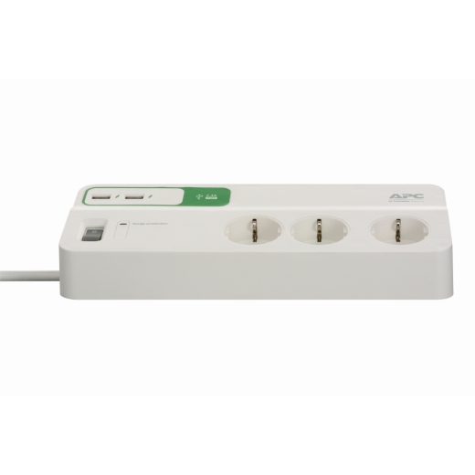 APC Performance SurgeArrest 6 outlets with 5V, 2.4A 2 port USB charger, 230V,PM6U-GR