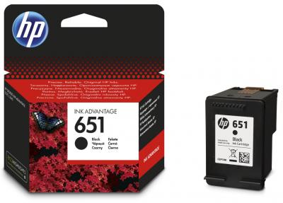 HP 651 Black Original Ink Advantage Cartridge, C2P10AE