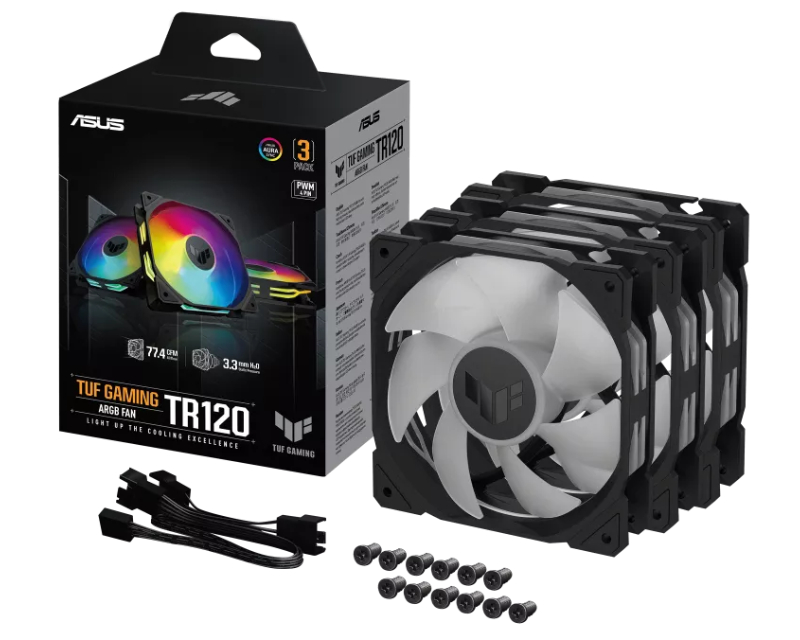 TUF GAMING TR120 ARGB BLACK EDITION 3IN1 ventilator