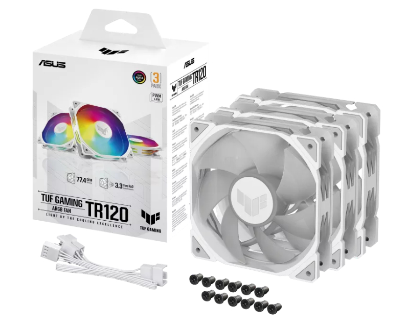 TUF GAMING TR120 ARGB WHITE EDITION 3IN1 ventilator