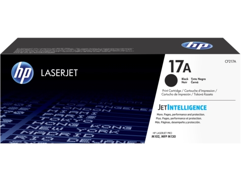 HP 17A Black Original LaserJet Toner Cartridge, CF217A