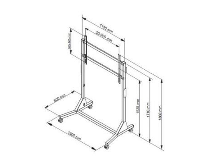 VEGA ST 51 samostalni nosač za ekrane velikog formata+VESA 1200 x 800mm