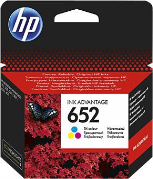 HP 652 Tri-Color Original Ink Cartridge, F6V24AE