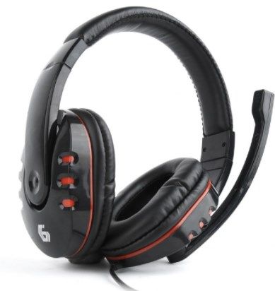 Gembird Gaming Headset with Volume Control, 3.5mm Stereo, Glossy Black