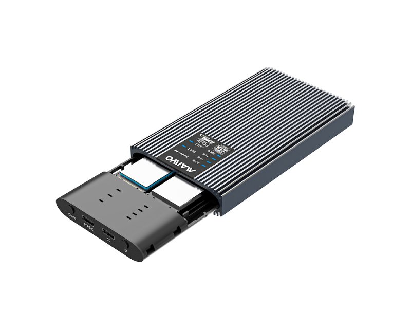 MAIWO Externo dual klon Kućište USB-C na 2 x M.2  NVMe/SATA SSD, K2022CL