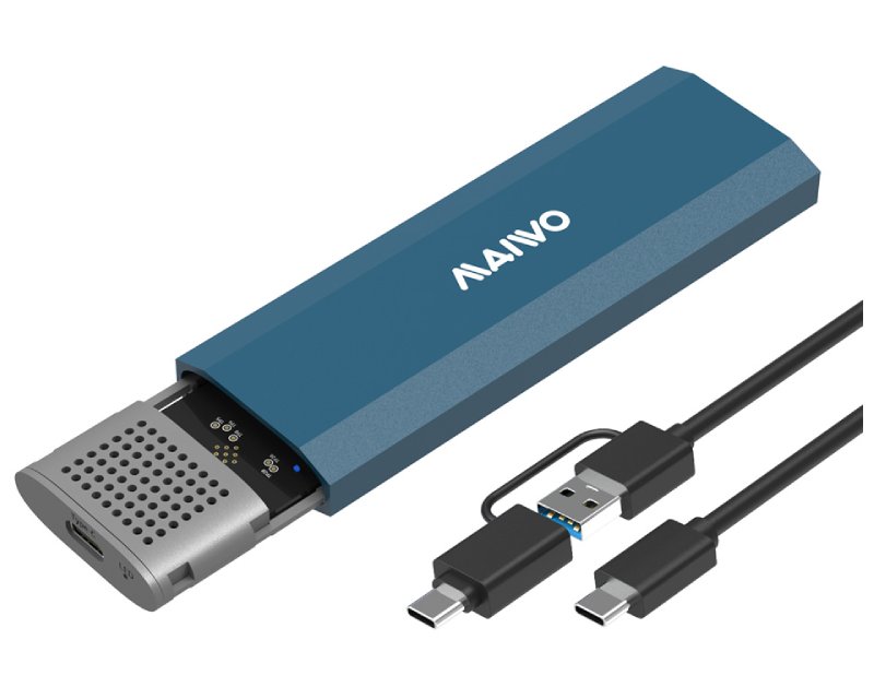 MAIWO Externo Kućište USB-C 3.1 na M.2 NVMe/SATA aluminium, K1690