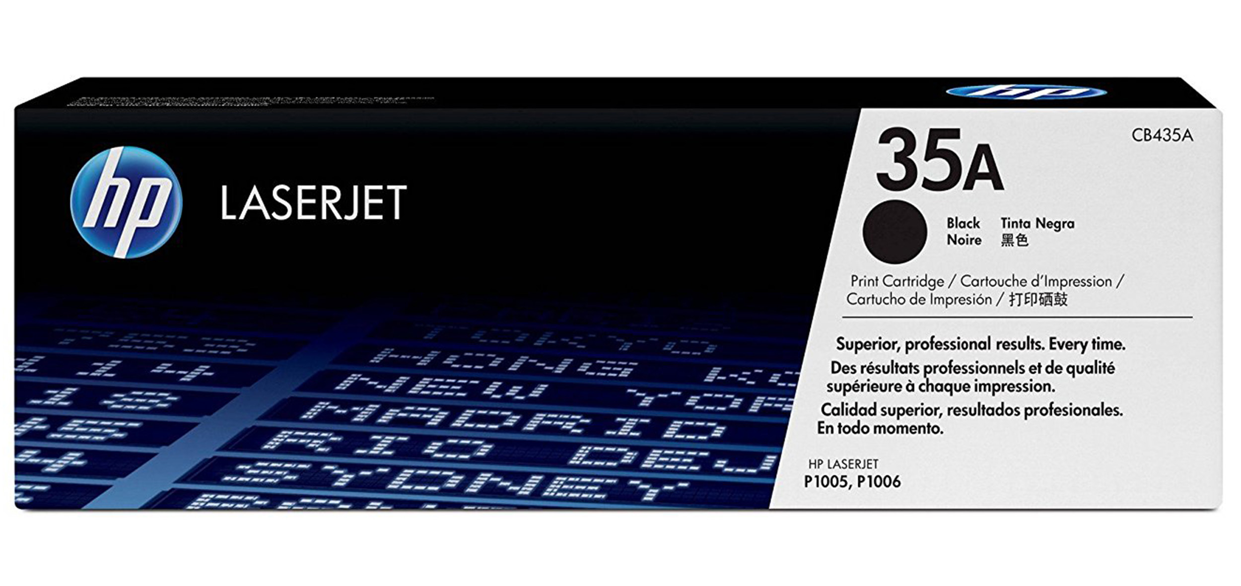 HP 35A Black Original LaserJet Toner Cartridge, CB435A