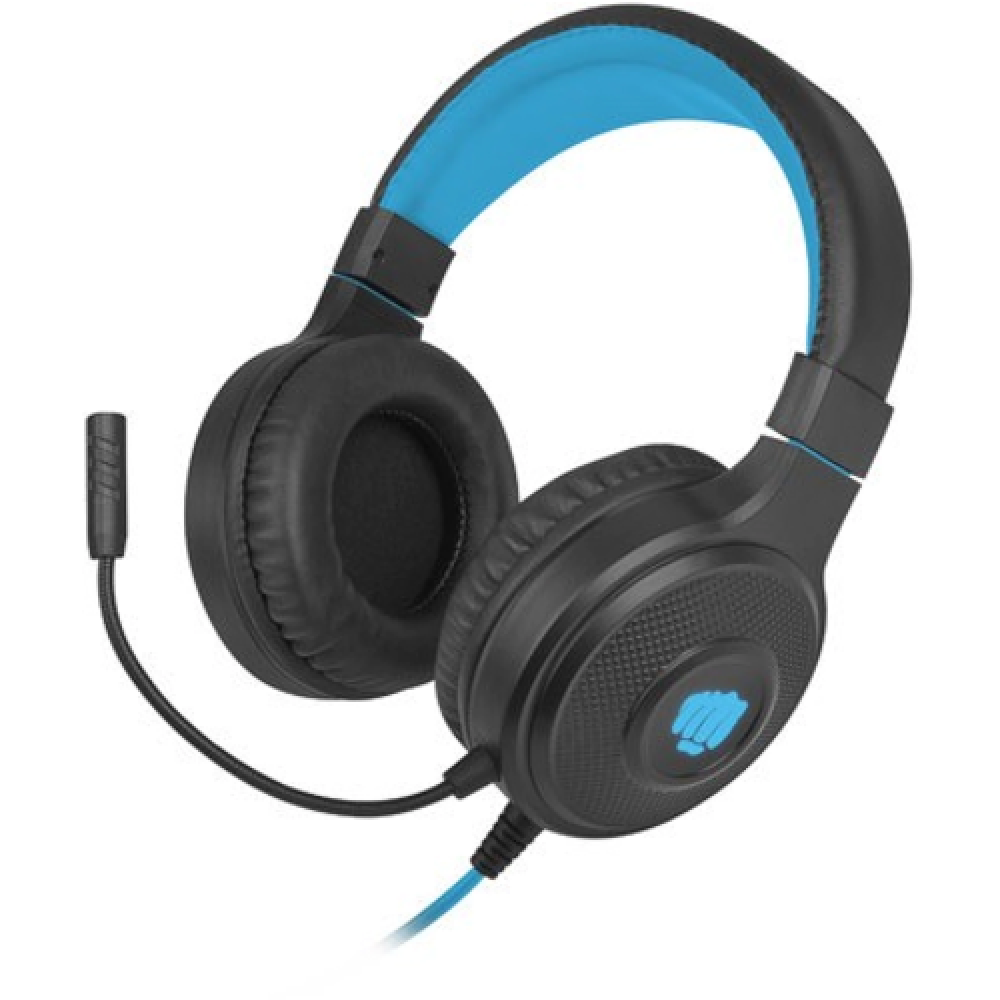 Natec FURY WARHAWK, Gaming Headset with Volume Control, 3.5mm Stereo, LED Backlit (USB), Black/Blue