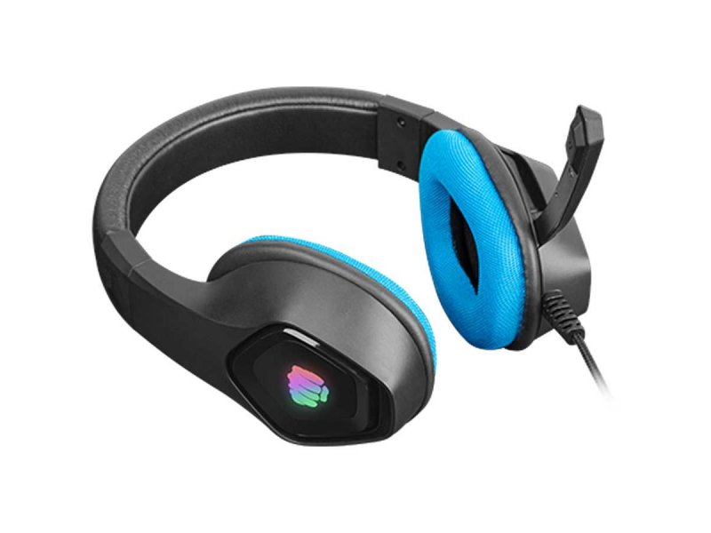 Natec FURY PHANTOM, Gaming Headset with Volume Control, 3.5mm Stereo, LED Backlit (USB), Black/Blue