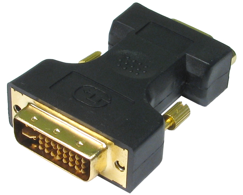 FAST ASIA Adapter DVI-I  (M) - VGA (F) crni