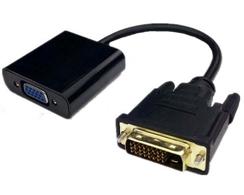 E-Green Adapter DVI-D (M) - VGA (F) crni