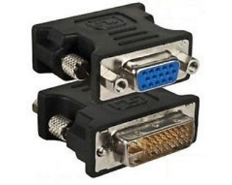 Adapter DVI-I Dual Link (M) - VGA D-sub (F) crni