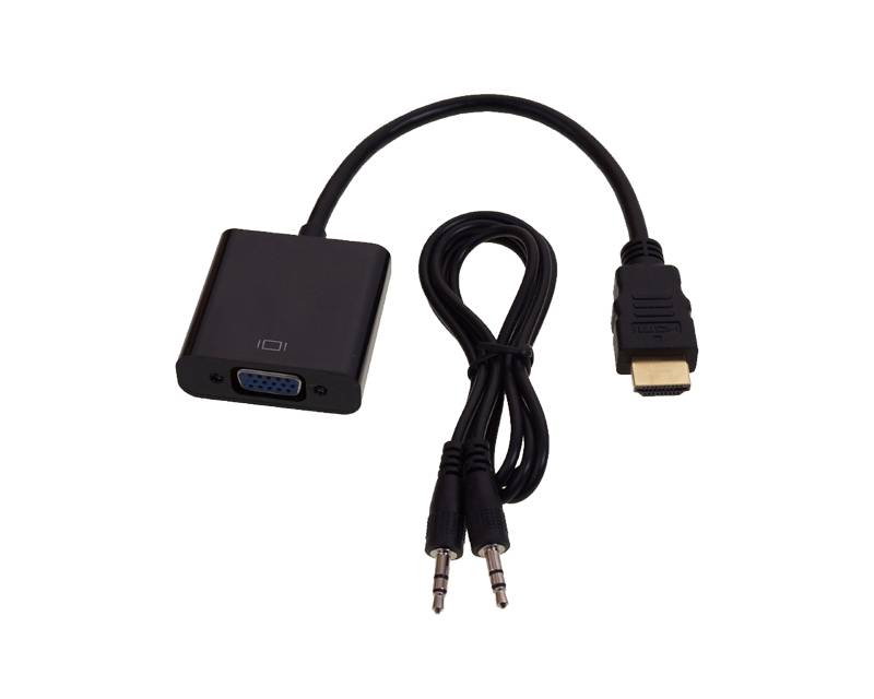 Adapter-konvertor HDMI na VGA+Micro+Audio (m/ž)