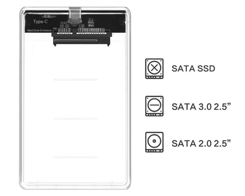 Adapter TIP-C na SATA BOX (2,5 Incha)