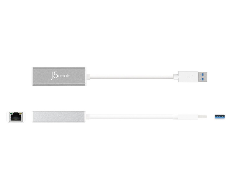 Adapter USB 3.0 - Gigabit ethernet metal sivi