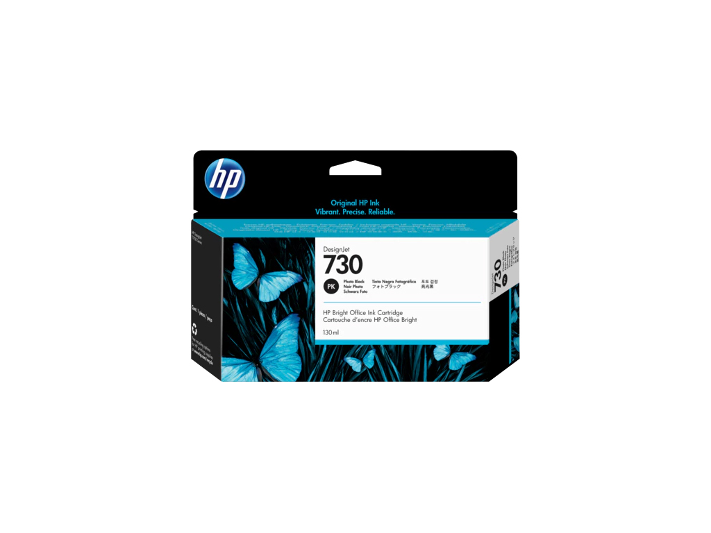 HP 730 300-ml Photo Black DesignJet Ink Cartridge, P2V73A