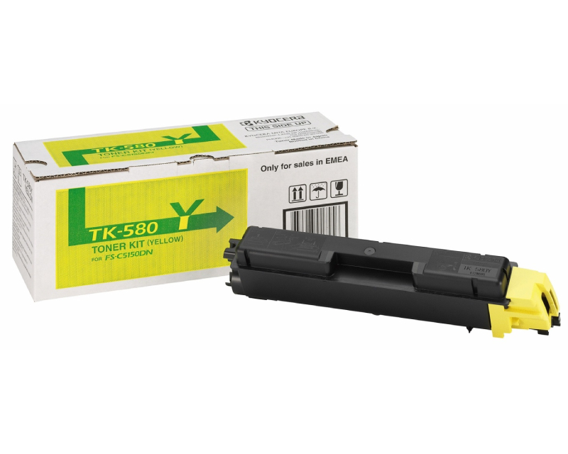 Kyocera Toner Yellow Cartridge, TK-580Y