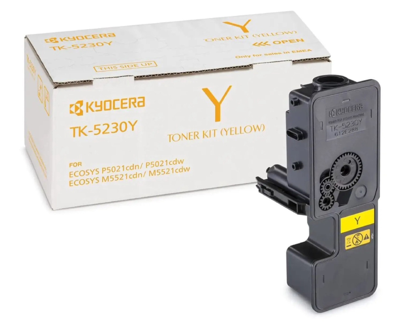 Kyocera Toner Yellow Cartridge, TK-5230Y