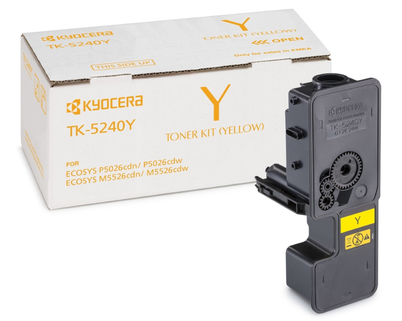 Kyocera Toner Yellow Cartridge, TK-5240Y