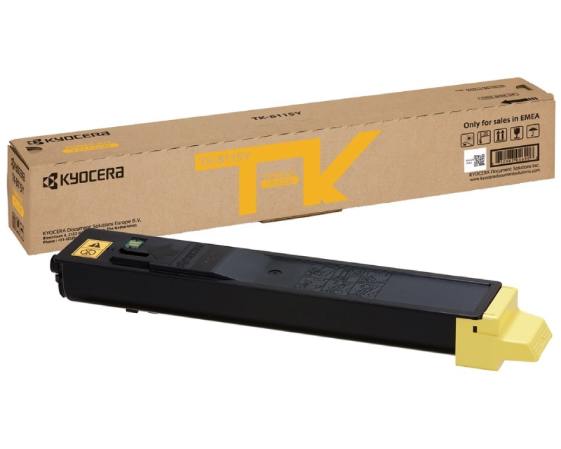 Kyocera Toner Yellow Cartridge, TK-8115Y