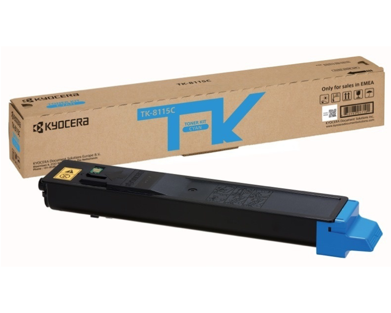 Kyocera Toner Cyan Cartridge, TK-8115C