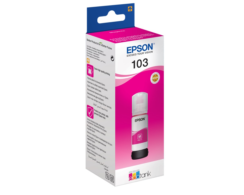 EPSON 103 EcoTank Magenta ink bottle, C13T00S34A