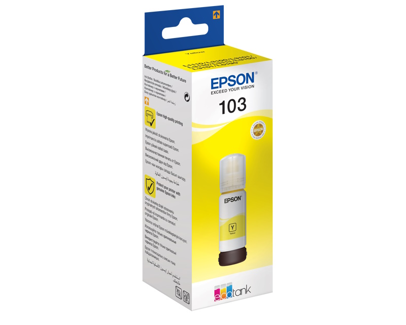 EPSON 103 EcoTank Yellow ink bottle, C13T00S44A