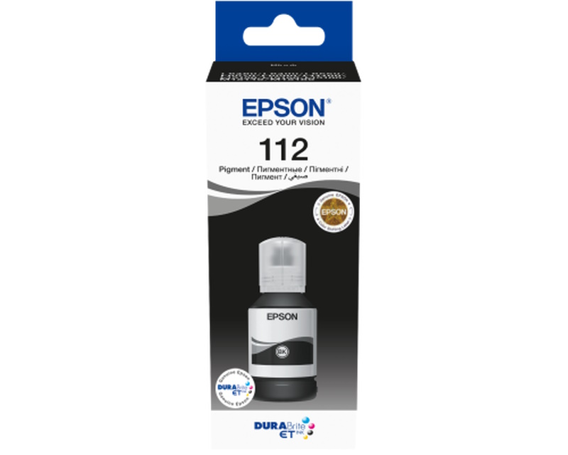 EPSON 112 ECOTANK PIGMENT BLACK INK BOTTLE, C13T06C14A