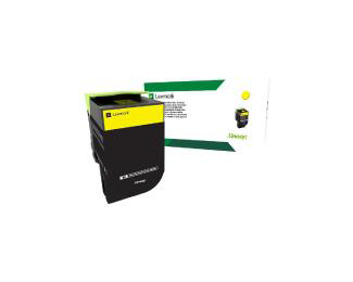 Lexmark CX510 Yellow Toner Cartridge, 80C8XYE