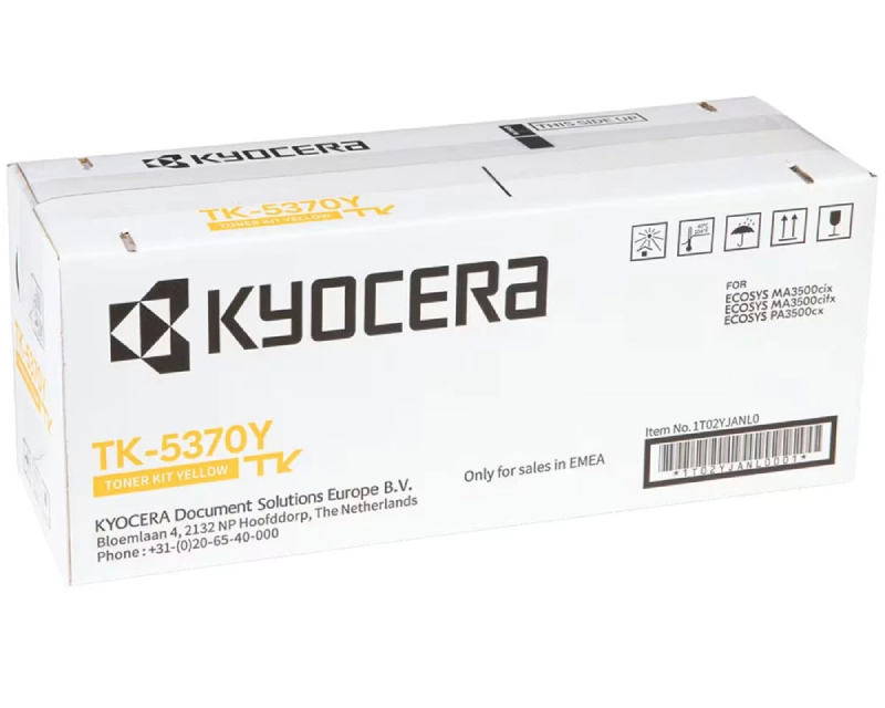 Kyocera Toner Yellow Cartridge, TK-5370Y