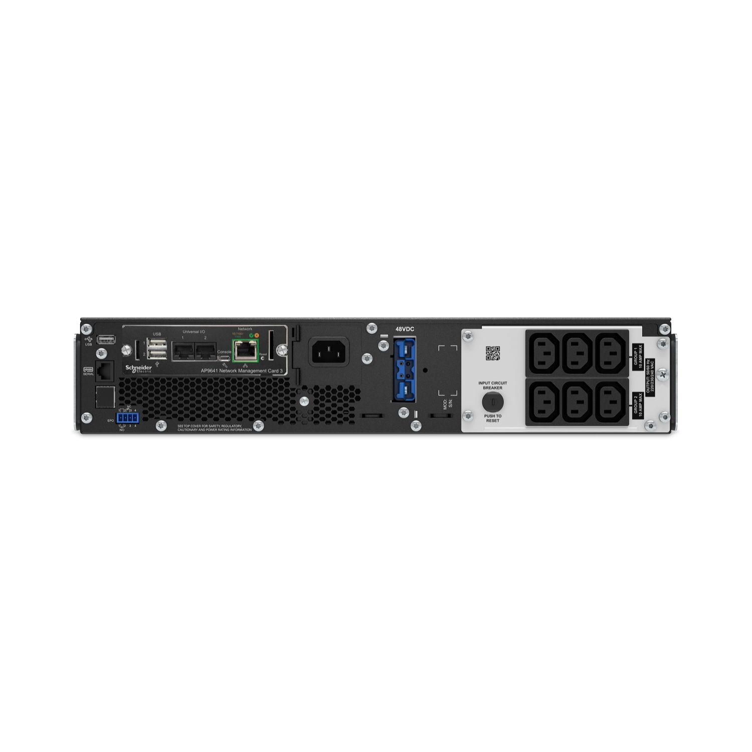 APC,UPS, Smart-UPS, 1500VA, Rack Mount, 230V,SRT1500RMXLI