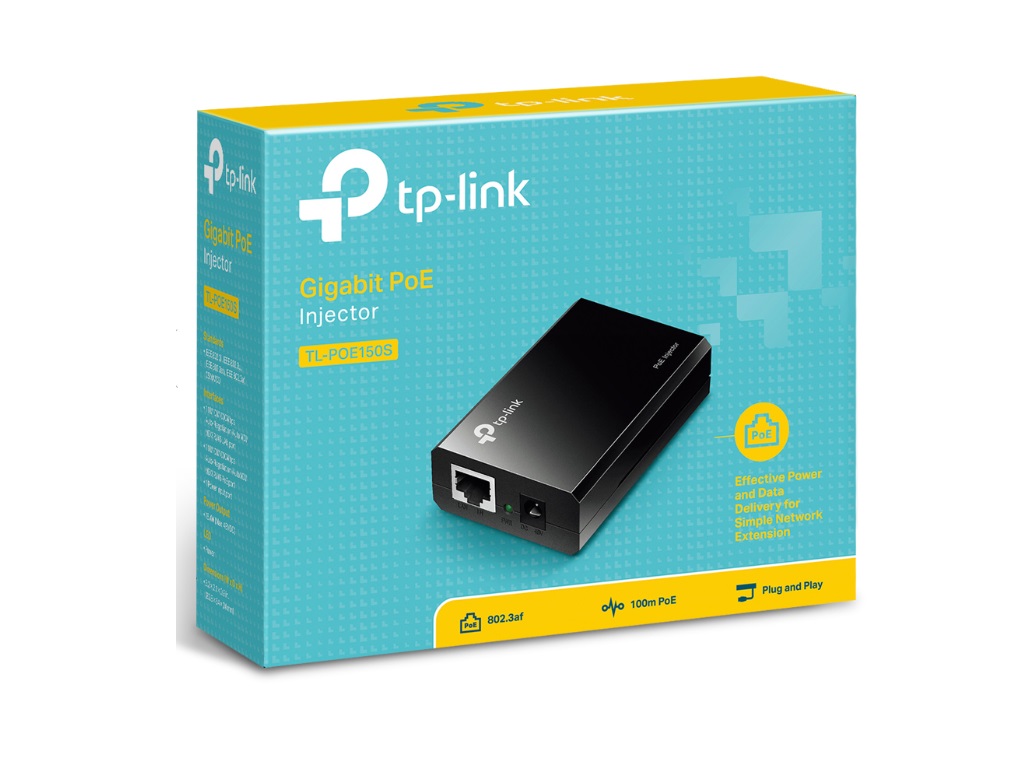 TP-Link PoE Adapter TP-LINK Injector AC/DC adapter/Gigabit POE 100/1000Mbs