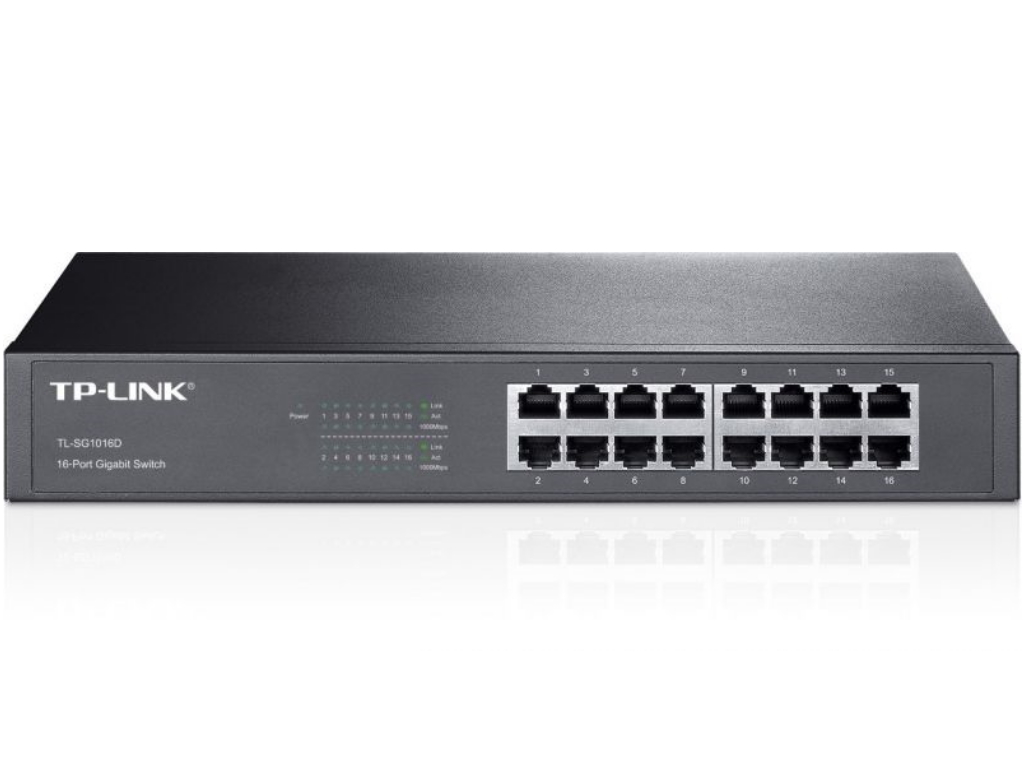 TP-Link Switch TP-LINK TL-SG1016D Gigabit/16x RJ45/10/100/1000Mbs/Rackmount metalno kuciste