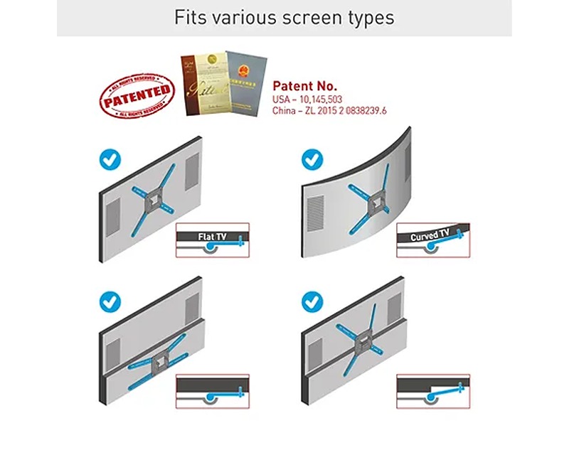 BARKAN BM466XP LCD TV zglobni zidni nosač do 90 inča