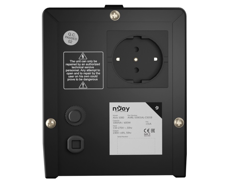 NJOY Alvis AVR 1000VA 600W (AVRL-10001AL-CS01B)