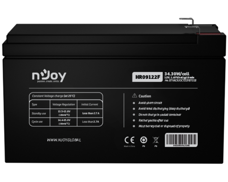 NJOY HR09122F baterija za UPS 12V 38.31W/cell,UPS00742