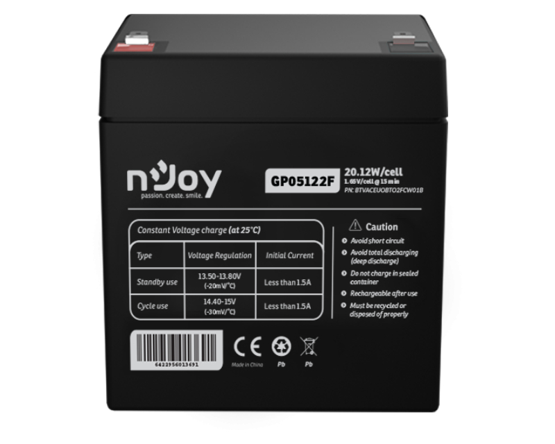 NJOY GP05122F baterija za UPS 12V 5Ah, UPS00753