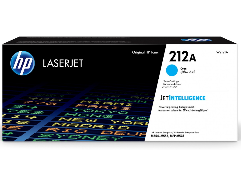 HP 212A Cyan Original LaserJet Toner Cartridge, W2121A