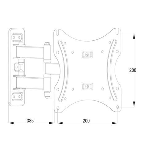 Xstand TV NOSAČ XA 14423, zglobni, 14"- 43"